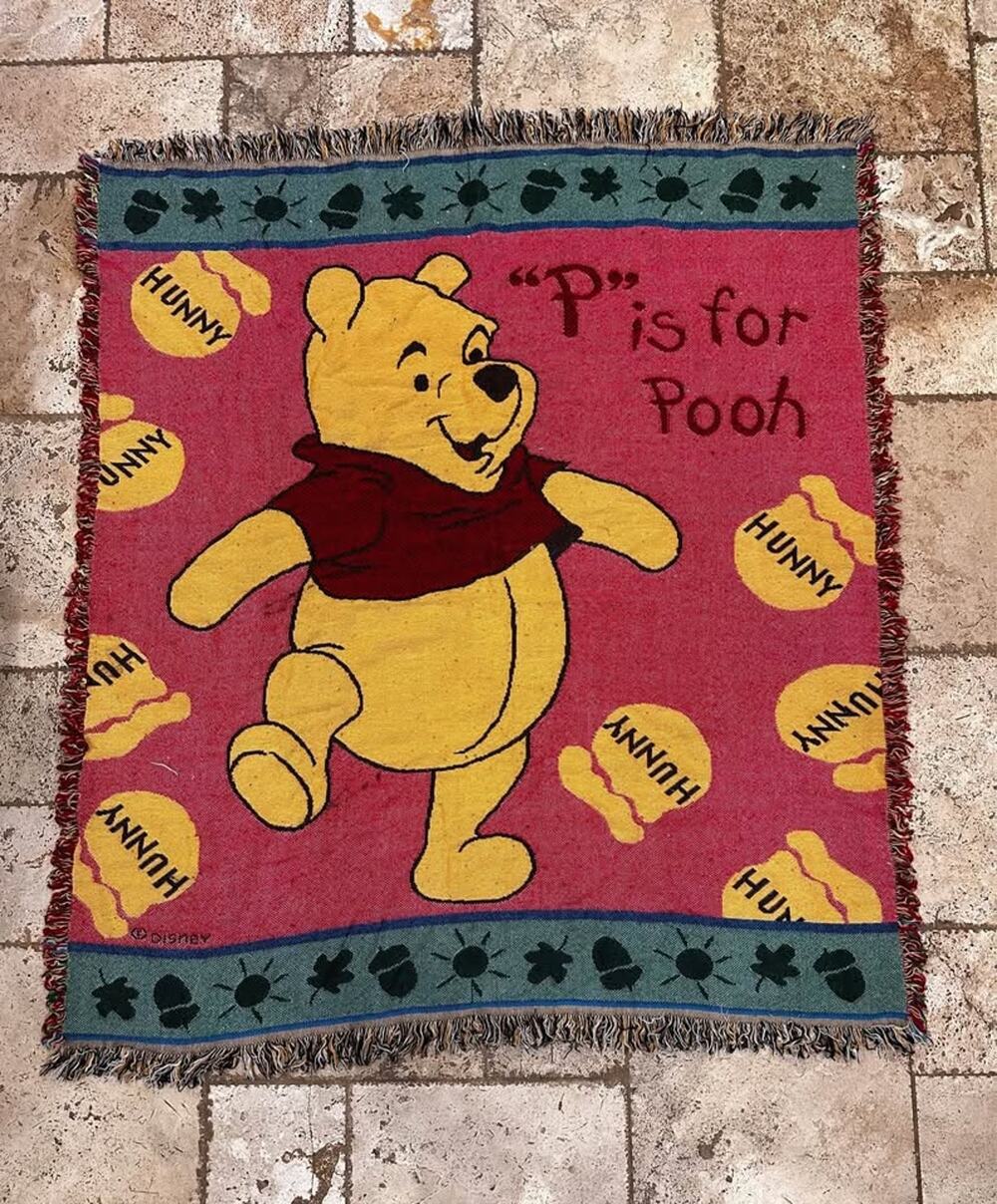 Vintage Winnie the Pooh Tapestry Throw Blanket